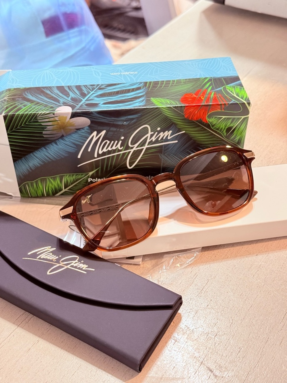 Maui Jim Kaouo Havana polarized Sunglasses new